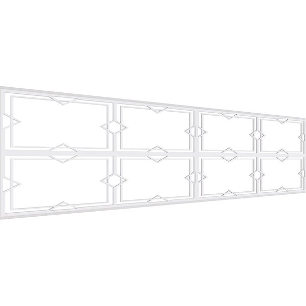 Ekena Millwork Set of Four Panels for 94 1/2"W x 24 1/4"H Fleming Fretwork Wainscot Wall Paneling WPKP12X01X47FMG - main